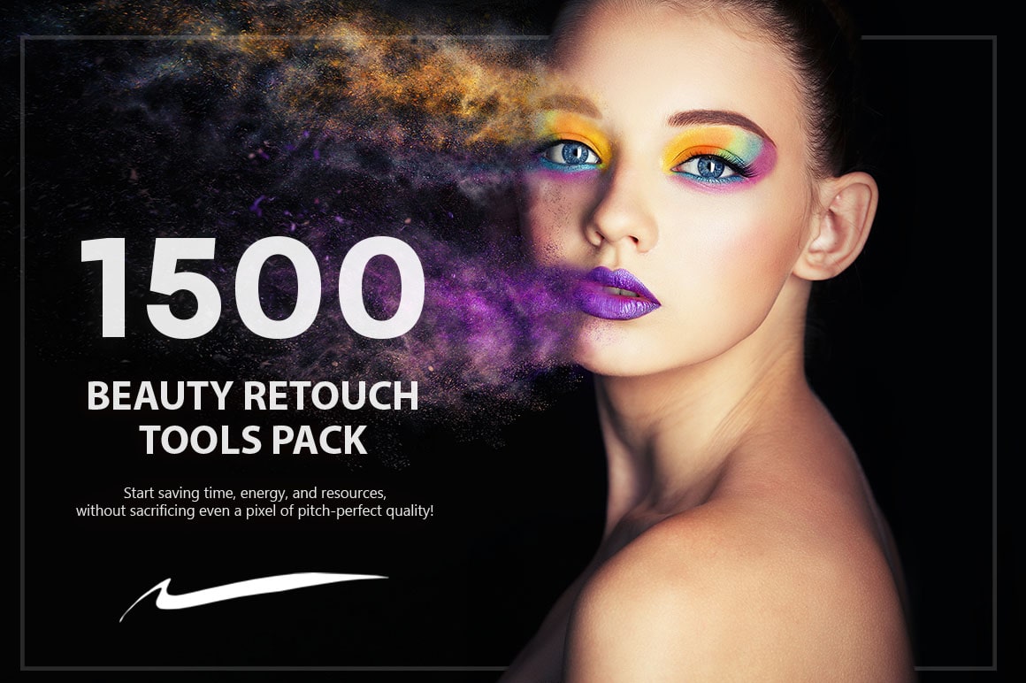 1500+ Beauty Retouch Tools Pack 人像美容、皮肤、灯光修饰工具包