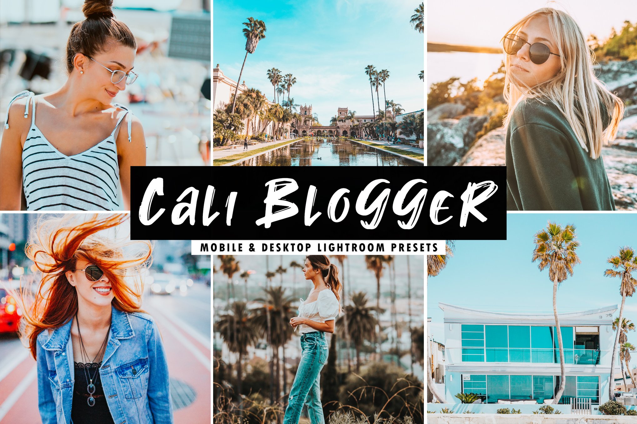 适合多种场景LR、PS预设 Cali Blogger Mobile & Desktop Lightroom Presets