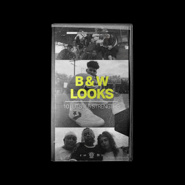 专业黑白电影视频调色LUTS：Tropic Colour-BLACK & WHITE LUTS